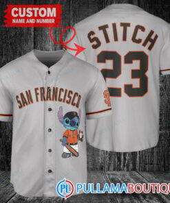 Personalized San Francisco Giants Stitch Baseball Jersey Gray