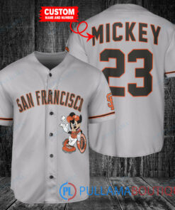 Personalized San Francisco Giants x Mickey Mouse Baseball Jersey