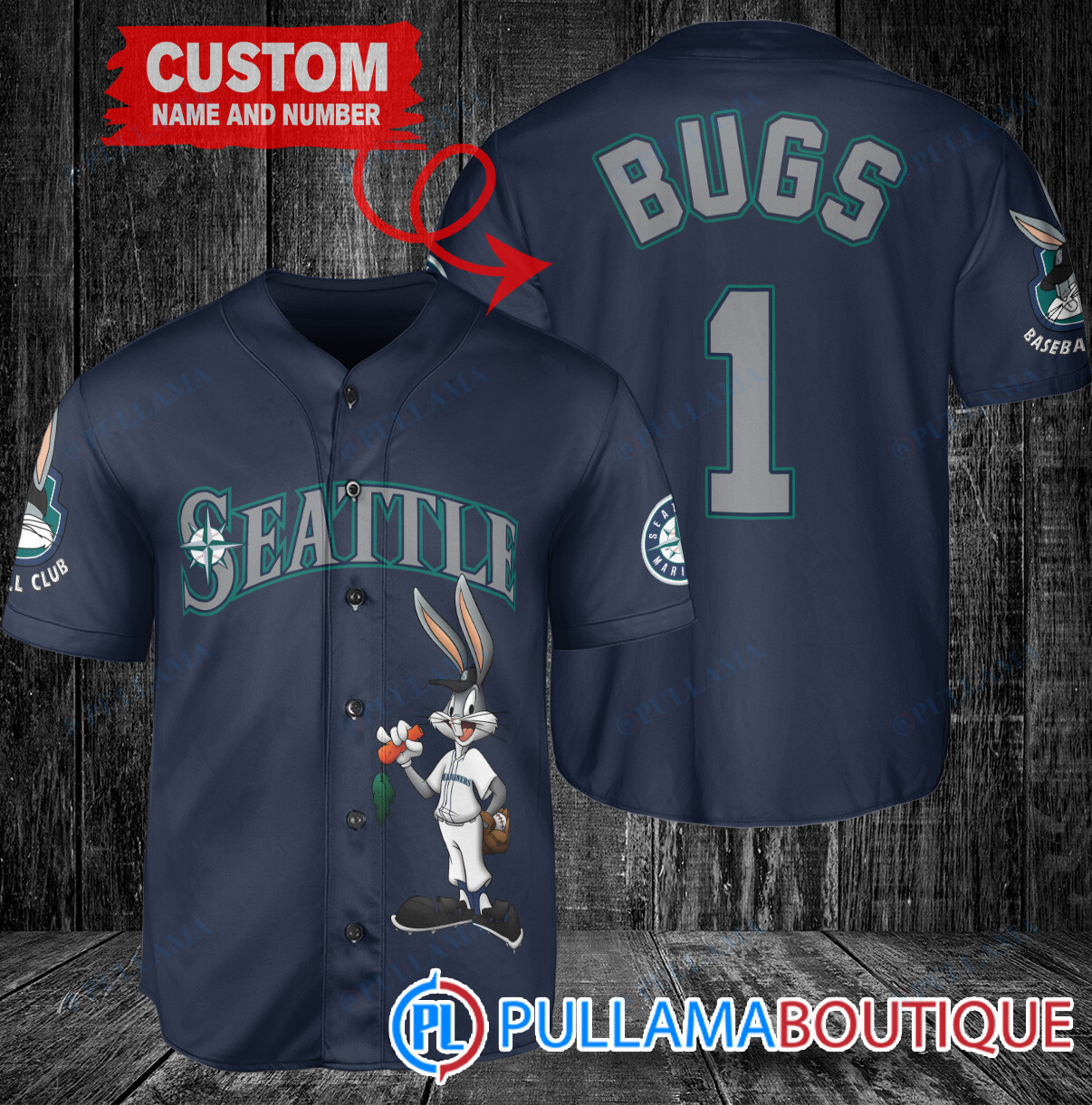 Personalized San Diego Padres Bugs Bunny Baseball Jersey Tan