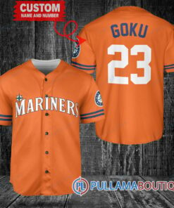 Personalized Seattle Mariners Dragon Ball Z Goku Baseball Jersey