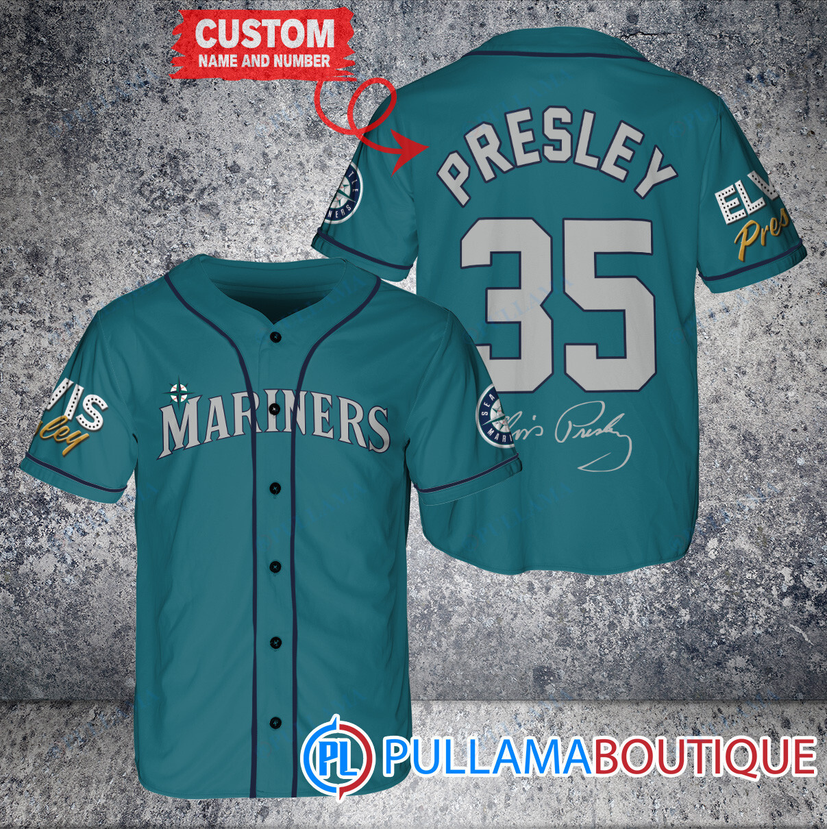 Personalized Tampa Bay Rays Elvis Presley Baseball Jersey White Home Replica