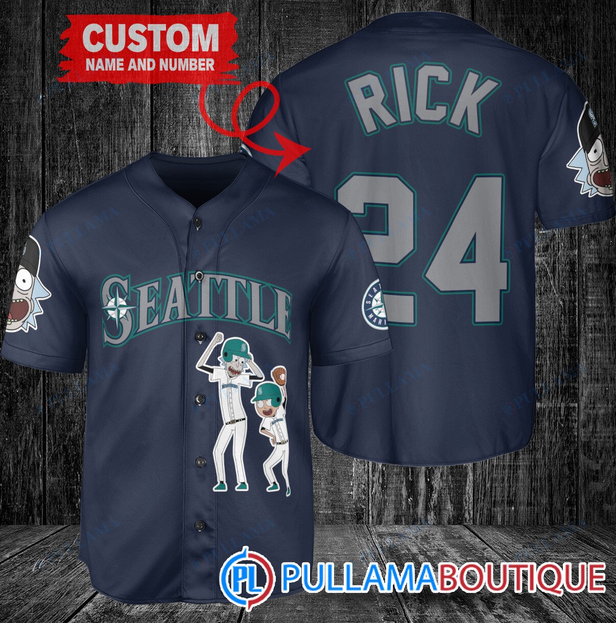 Personalized Houston Astros Rick and Morty Baseball Jersey Orange