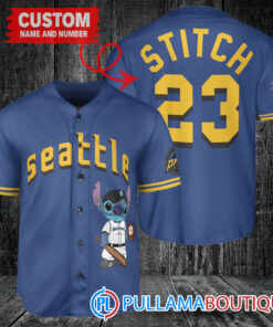 Personalized Seattle Mariners Stitch Baseball Jersey Royal