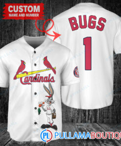 Personalized St.Louis Cardinals Bugs Bunny Baseball Jersey White