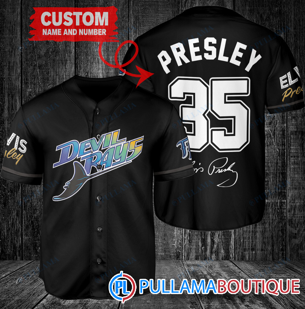 Personalized Milwaukee Brewers Elvis Presley Baseball Jersey Navy