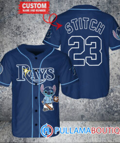 Personalized Tampa Bay Rays Stitch Baseball Jersey Navy