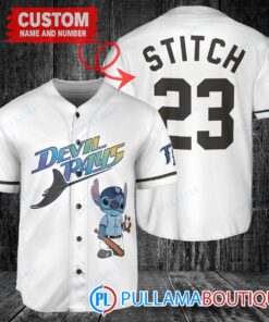 Personalized Tampa Bay Rays Stitch Baseball Jersey White Alternate Replica