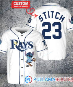 Personalized Tampa Bay Rays Stitch Baseball Jersey White Home Replica