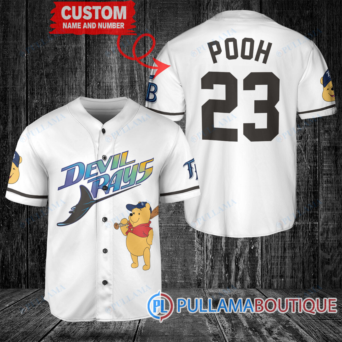 Personalized San Diego Padres Winnie the Pooh Baseball Jersey White City Connect