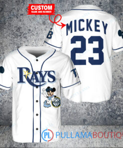 Personalized Tampa Bay Rays x Mickey Mouse Baseball Jersey