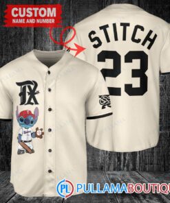 Personalized Texas Rangers Stitch Baseball Jersey Cream