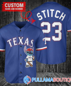 Personalized Texas Rangers Stitch Baseball Jersey Royal