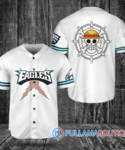 Philadelphia Eagles Luffy After Timeskip One Piece Straw Hats Baseball Jersey