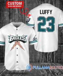 Philadelphia Eagles Luffy After Timeskip One Piece Straw Hats Custom Baseball Jersey