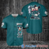 Los Angeles Chargers x Mickey and Minnie with Trophy Baseball Jersey Navy