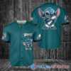 Seattle Seahawks x Stitch with Trophy Baseball Jersey Navy