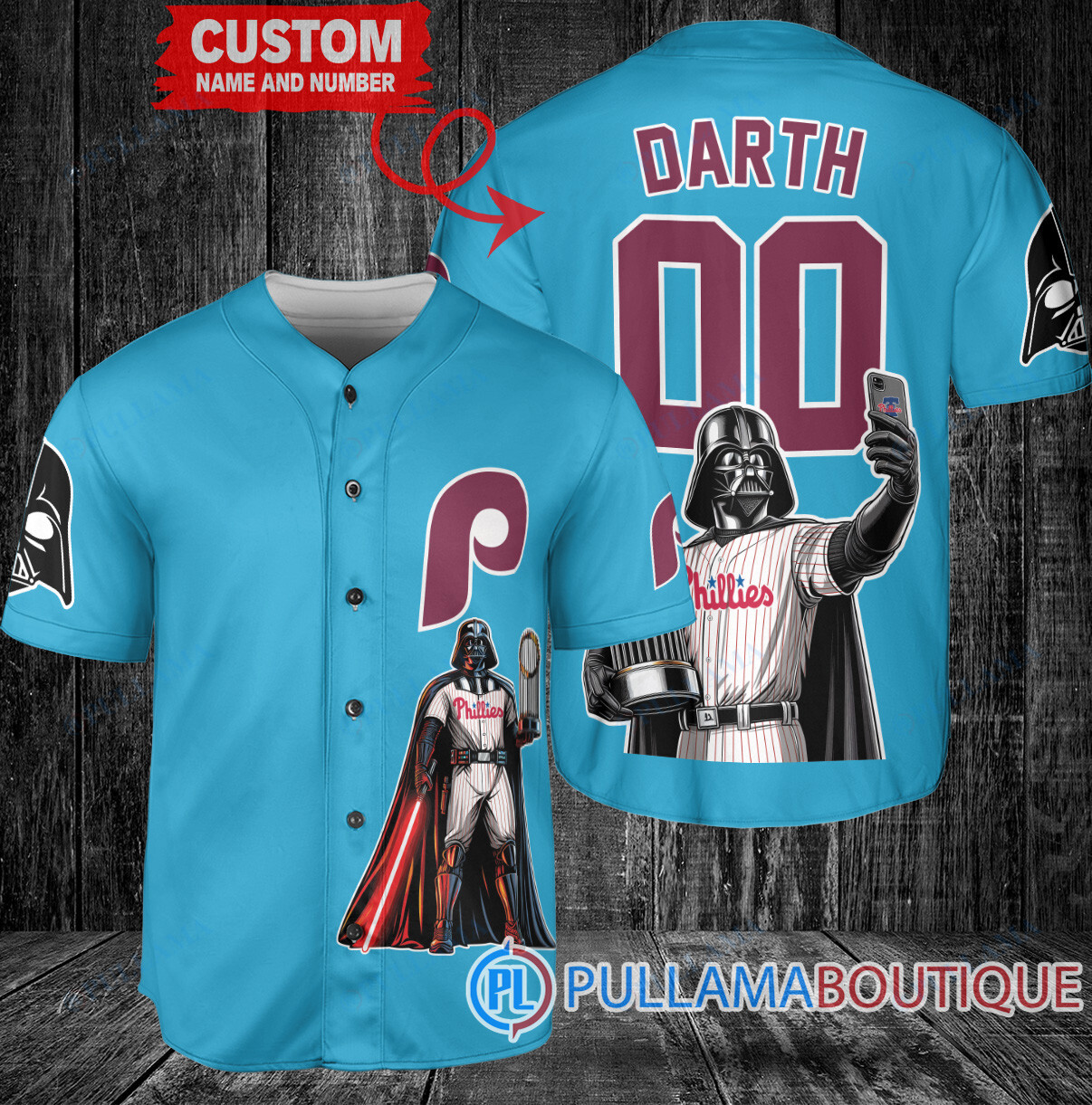 Boston Red Sox x Darth Vader Star Wars with Trophy Baseball Jersey White