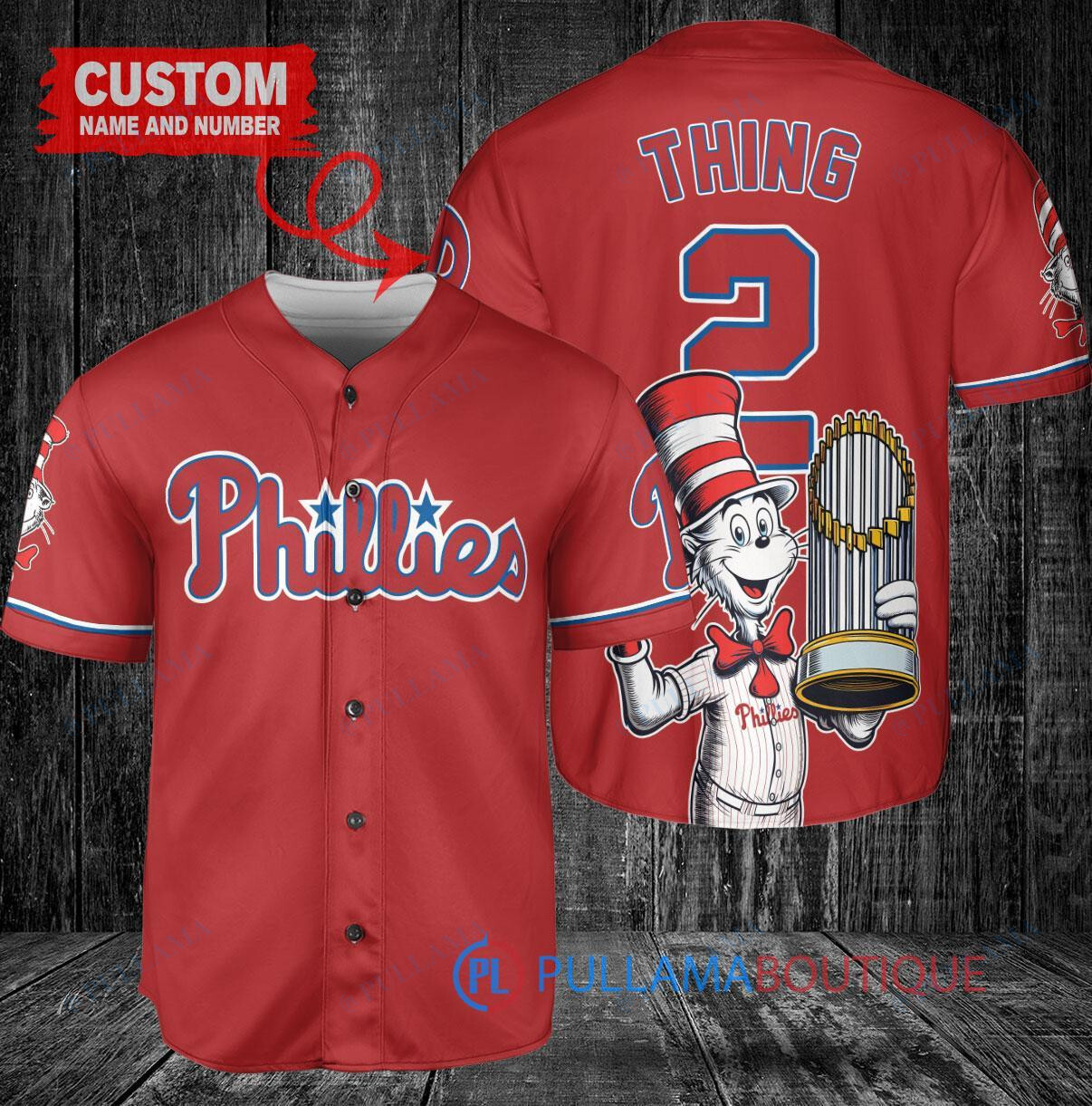 Atlanta Braves x Dr Seuss with World Series Trophy Custom Baseball Jersey White City Connect