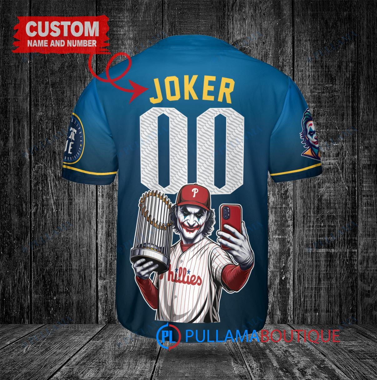 Arizona Diamondbacks x Joker DC Comics with Trophy Custom Baseball Jersey Cream-Purple