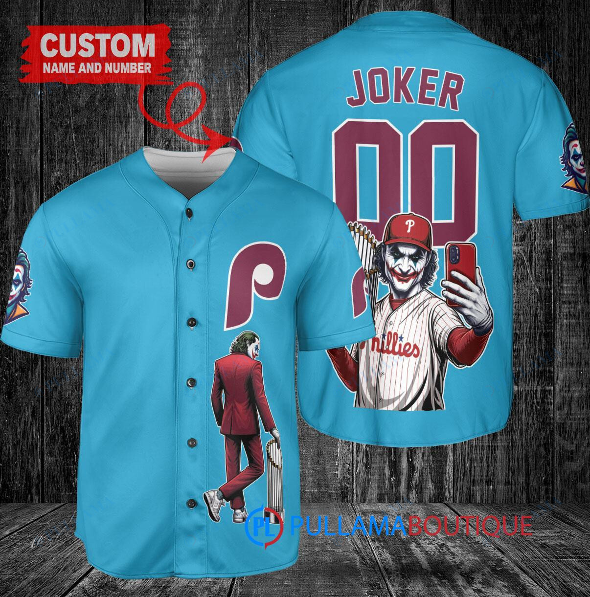 Cincinnati Reds x Joker DC Comics with Trophy Custom Baseball Jersey White