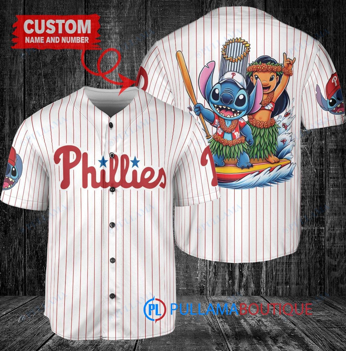 Boston Red Sox x Lilo & Stitch with Trophy Baseball Jersey Gold-Light Blue City Connect