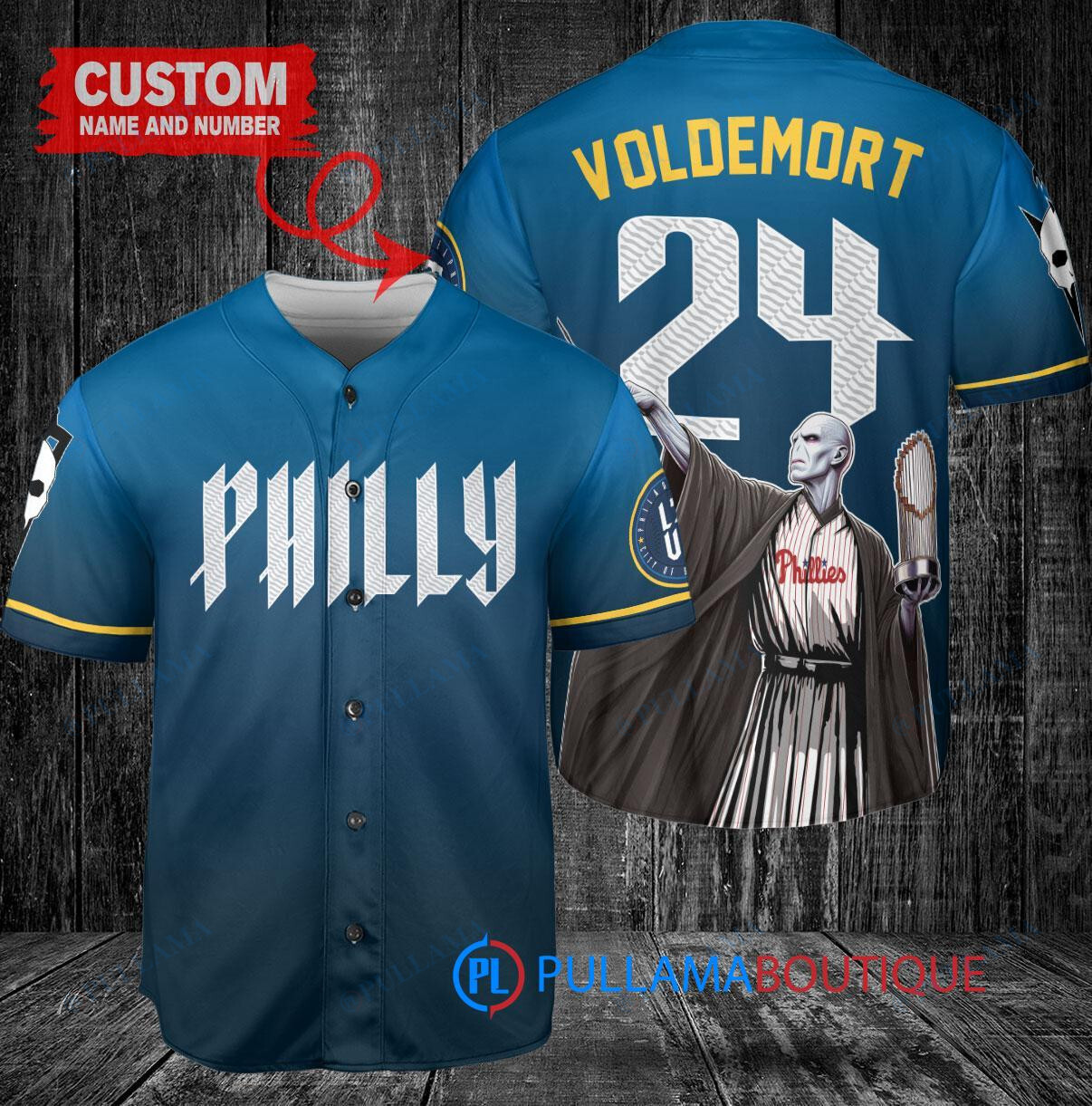 San Francisco Giants x Lord Voldemort Harry Potter with Trophy Custom Baseball Jersey Cream