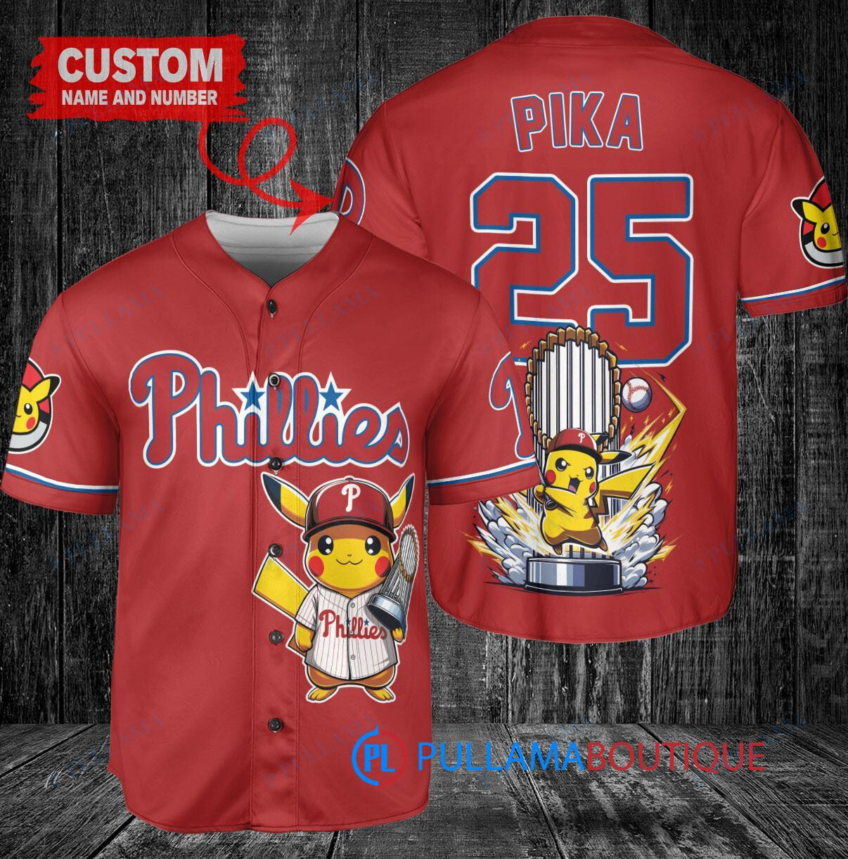 Miami Marlins x Pikachu Pokemon with Trophy Custom Baseball Jersey White