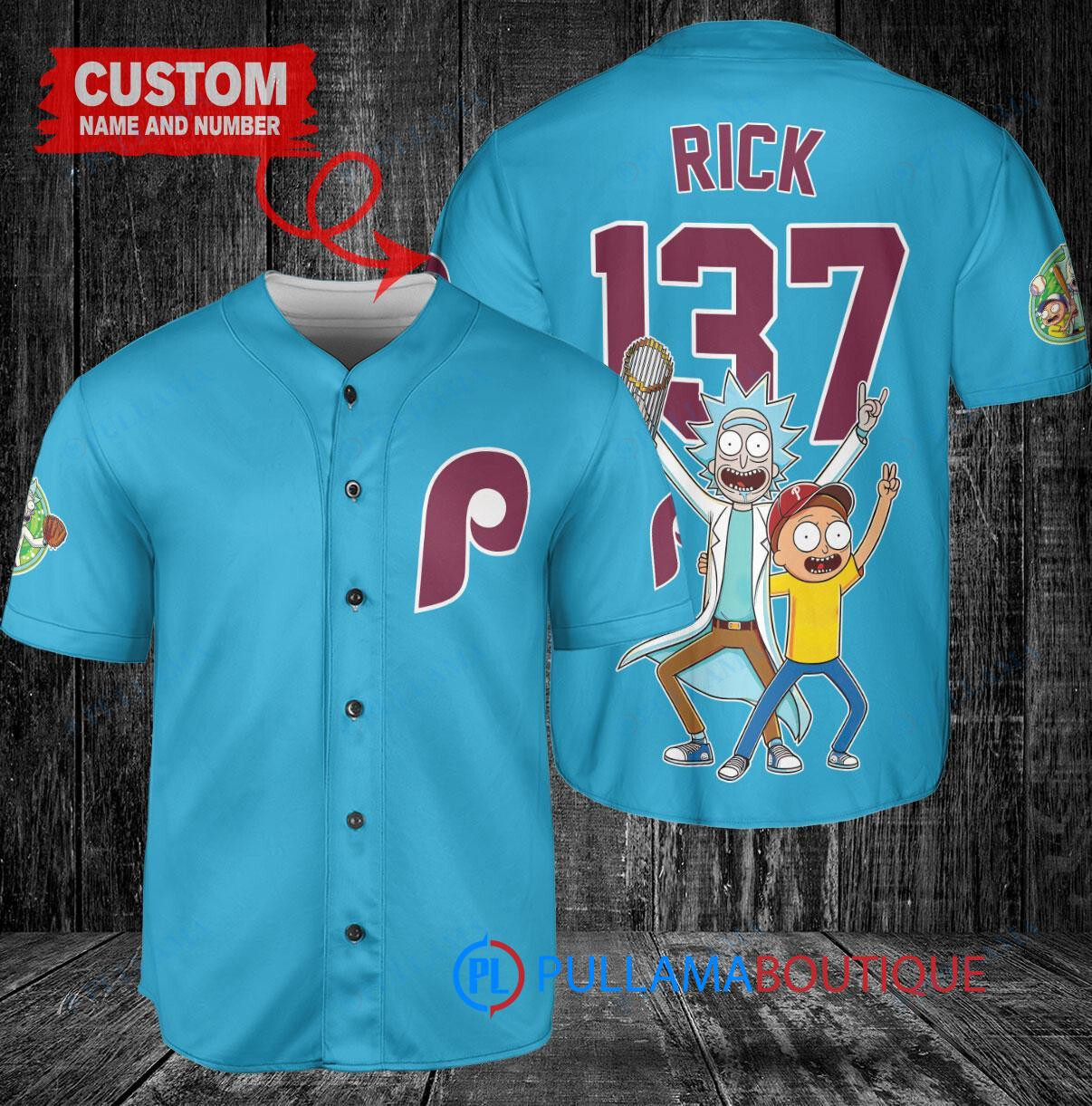 Cleveland Guardians x Rick and Morty with Trophy Custom Baseball Jersey White