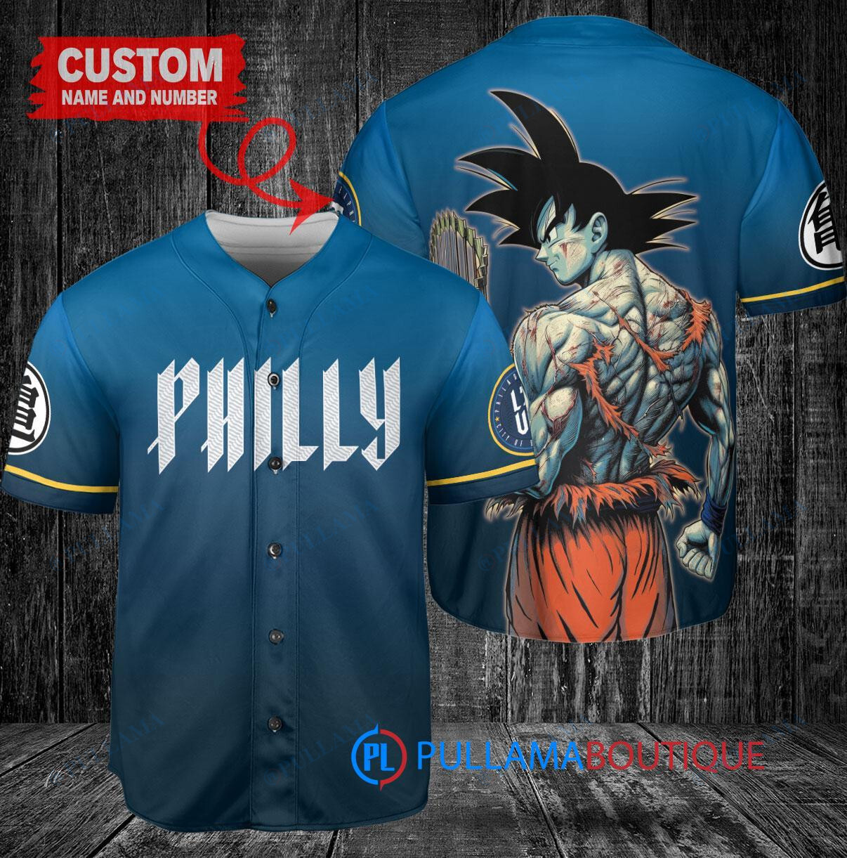 Miami Marlins x Son Goku Kakarot Super Saiyan Dragon Ball Z with Trophy Baseball Jersey White