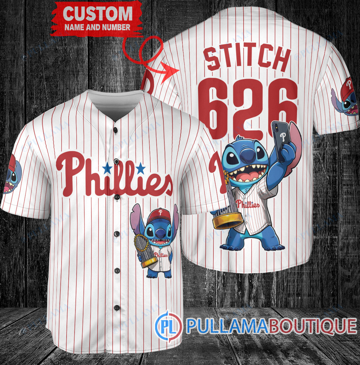 Cleveland Guardians x Stitch with Trophy Baseball Jersey Gray