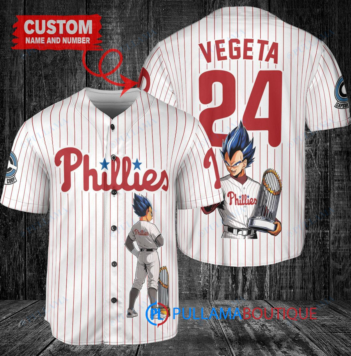 New York Mets x Vegeta Super Saiyan Dragon Ball Z with Trophy Custom Baseball Jersey Royal