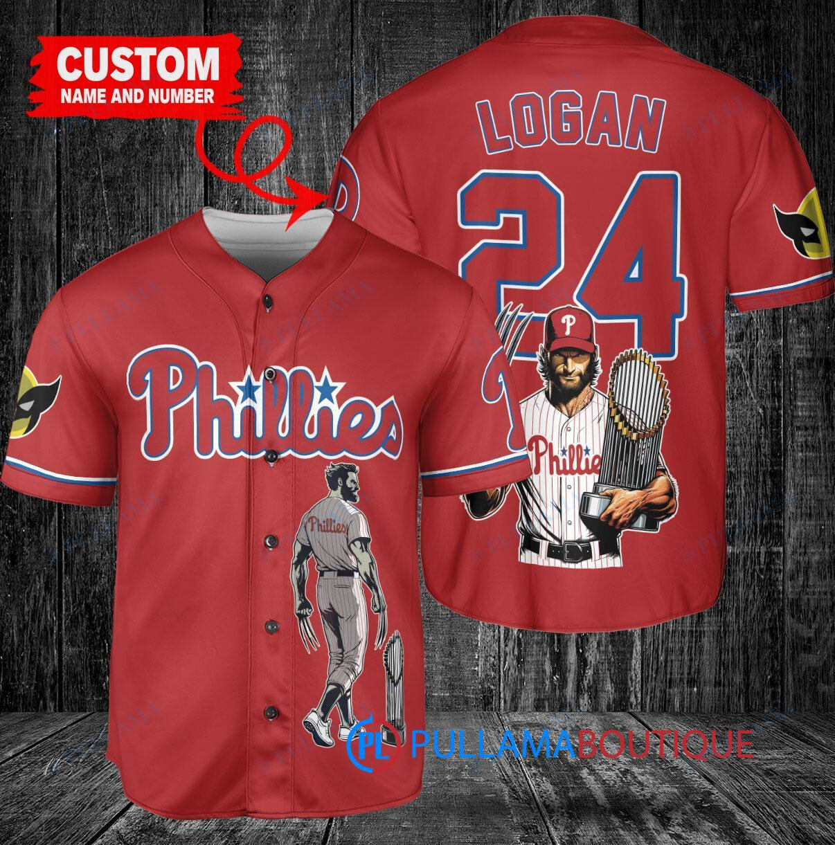 Texas Rangers x Wolverine Logan with Trophy Custom Baseball Jersey Cream