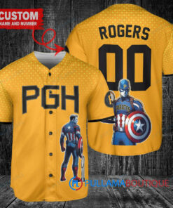 Pirates x Captain America Steve Rogers Baseball Jersey – Gold City Connect