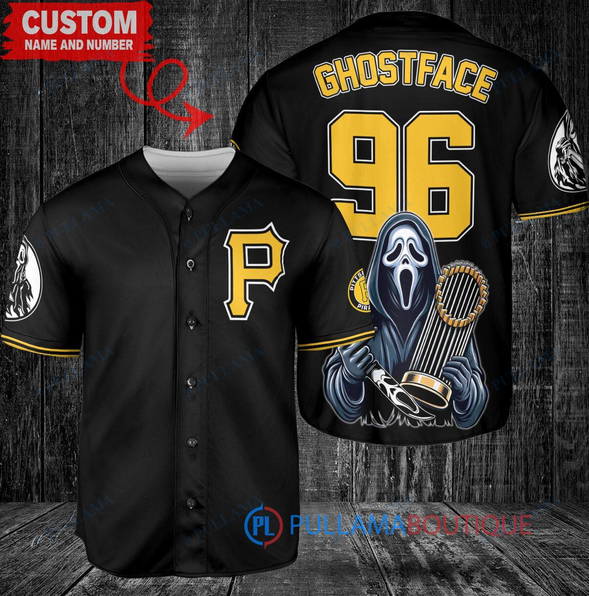 Minnesota Twins x Ghostface Scream Halloween Halloween with World Series Trophy Custom Baseball Jersey Gray Road