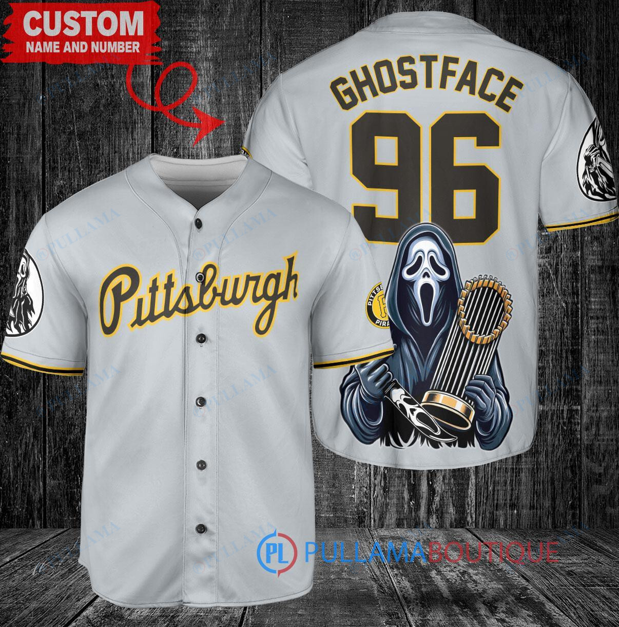 Chicago Cubs x Ghostface Scream Halloween World Series Trophy Baseball Jersey