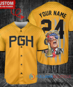 Pittsburgh Pirates Limited Edition World Series Trophy Baseball Jersey Gold City Connect