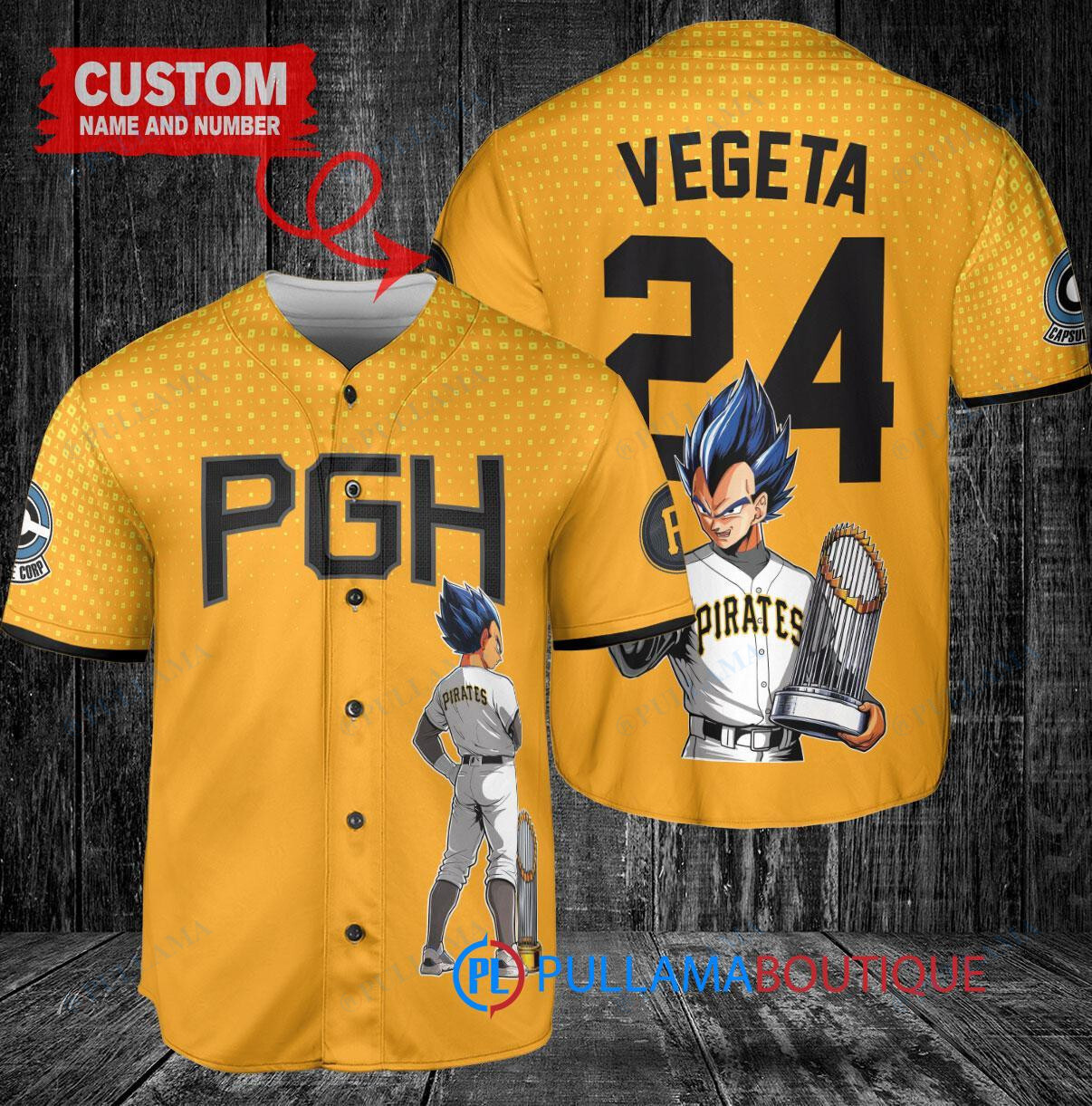 Milwaukee Brewers Vegeta Super Saiyan Dragon Ball Z Baseball Jersey Cream