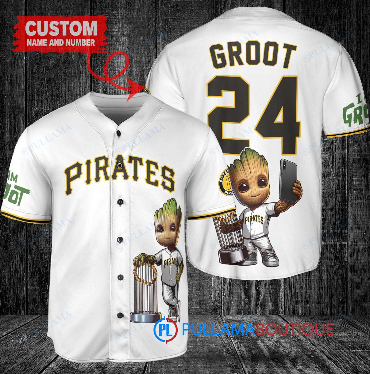 Cleveland Guardians x Baby Groot Marvel Guardians Of The Galaxy with Trophy Custom Baseball Jersey Red