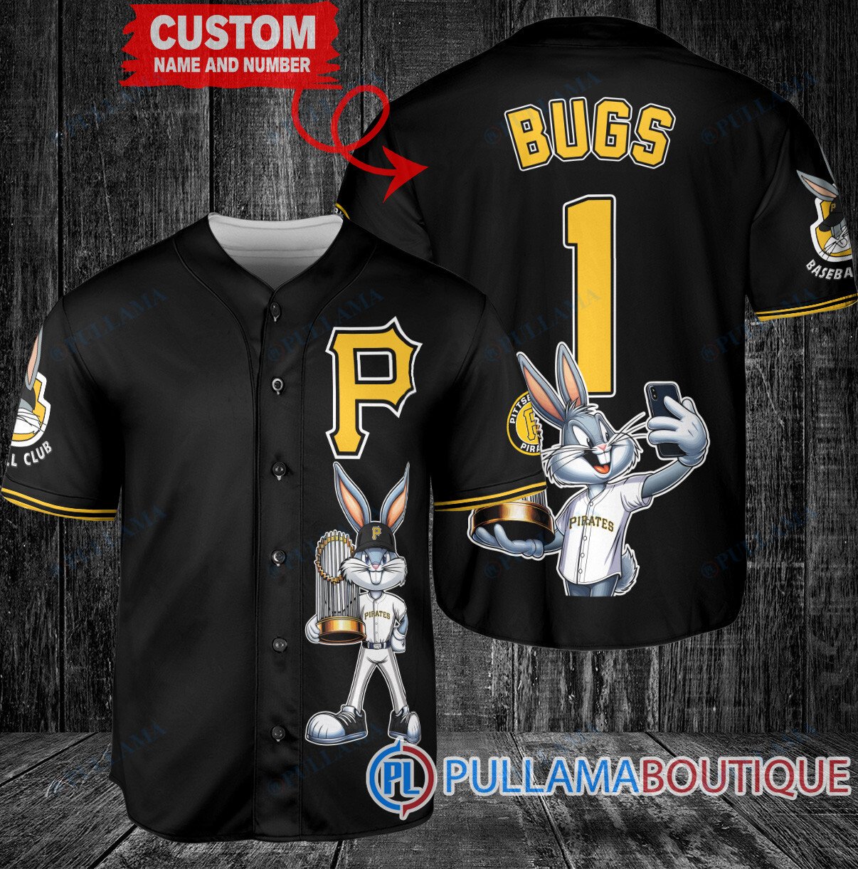 Cleveland Guardians x Bugs Bunny with Trophy Baseball Jersey White