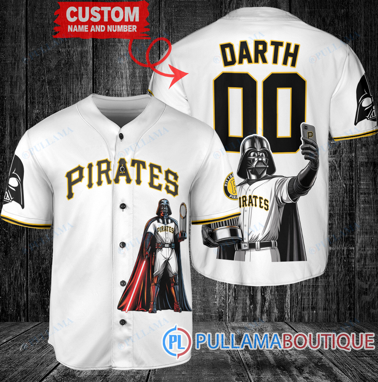 Milwaukee Brewers x Darth Vader Star Wars with Trophy Baseball Jersey Blue City Connect