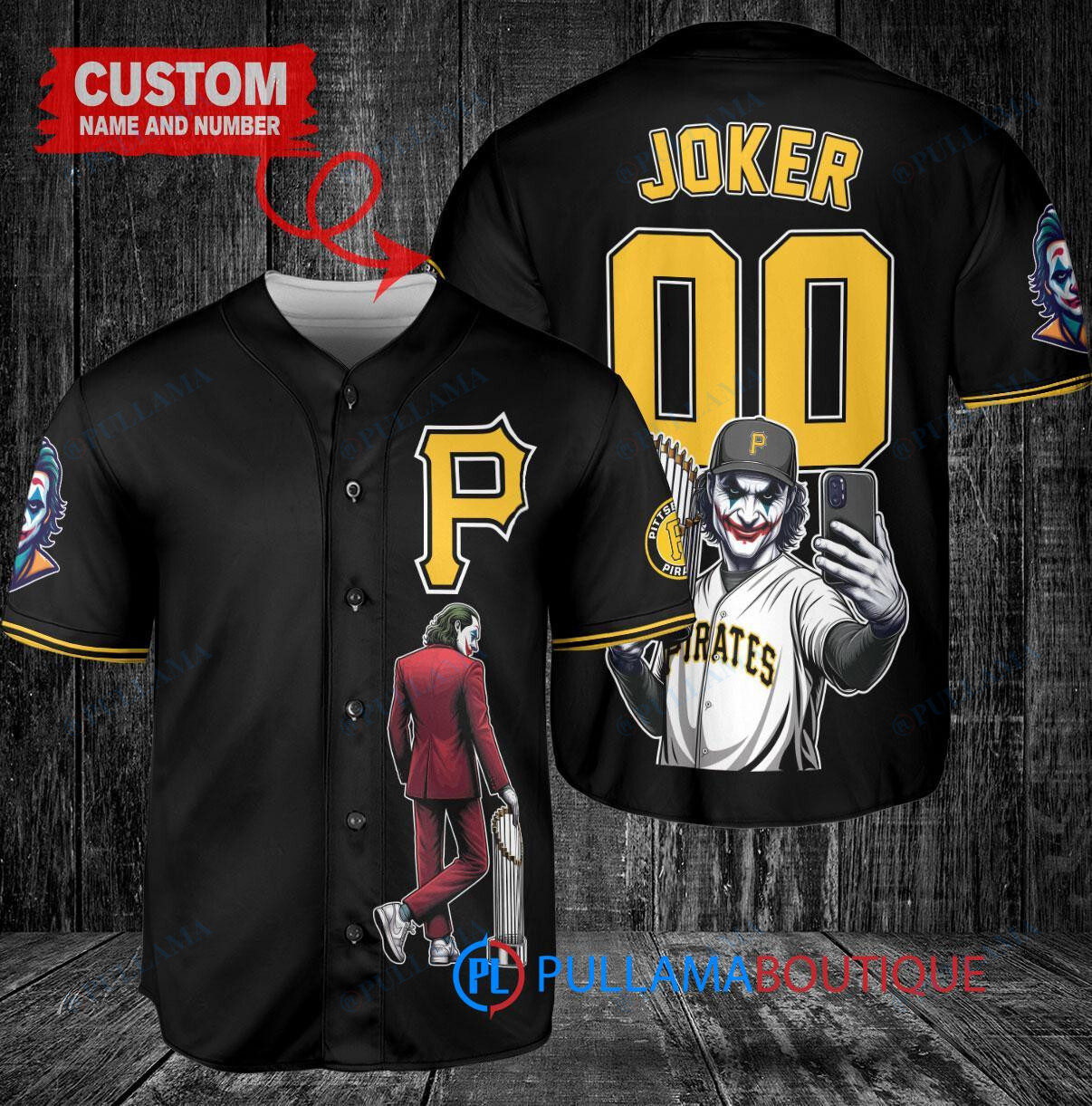 Arizona Diamondbacks x Joker DC Comics with Trophy Custom Baseball Jersey White