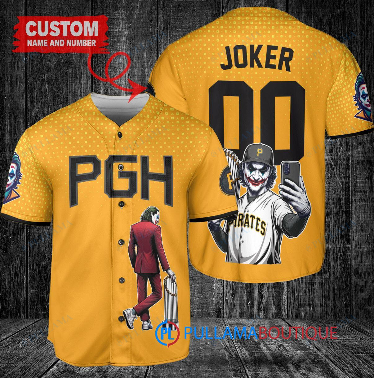 Chicago White Sox x Joker DC Comics with Trophy Custom Baseball Jersey Black City Connect