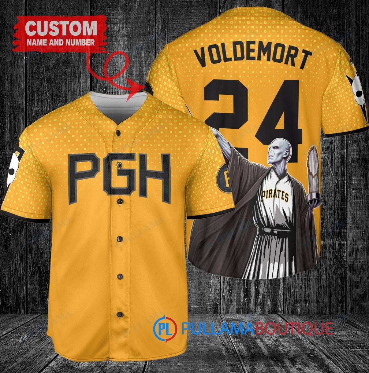 San Diego Padres x Lord Voldemort Harry Potter with Trophy Custom Baseball Jersey Brown