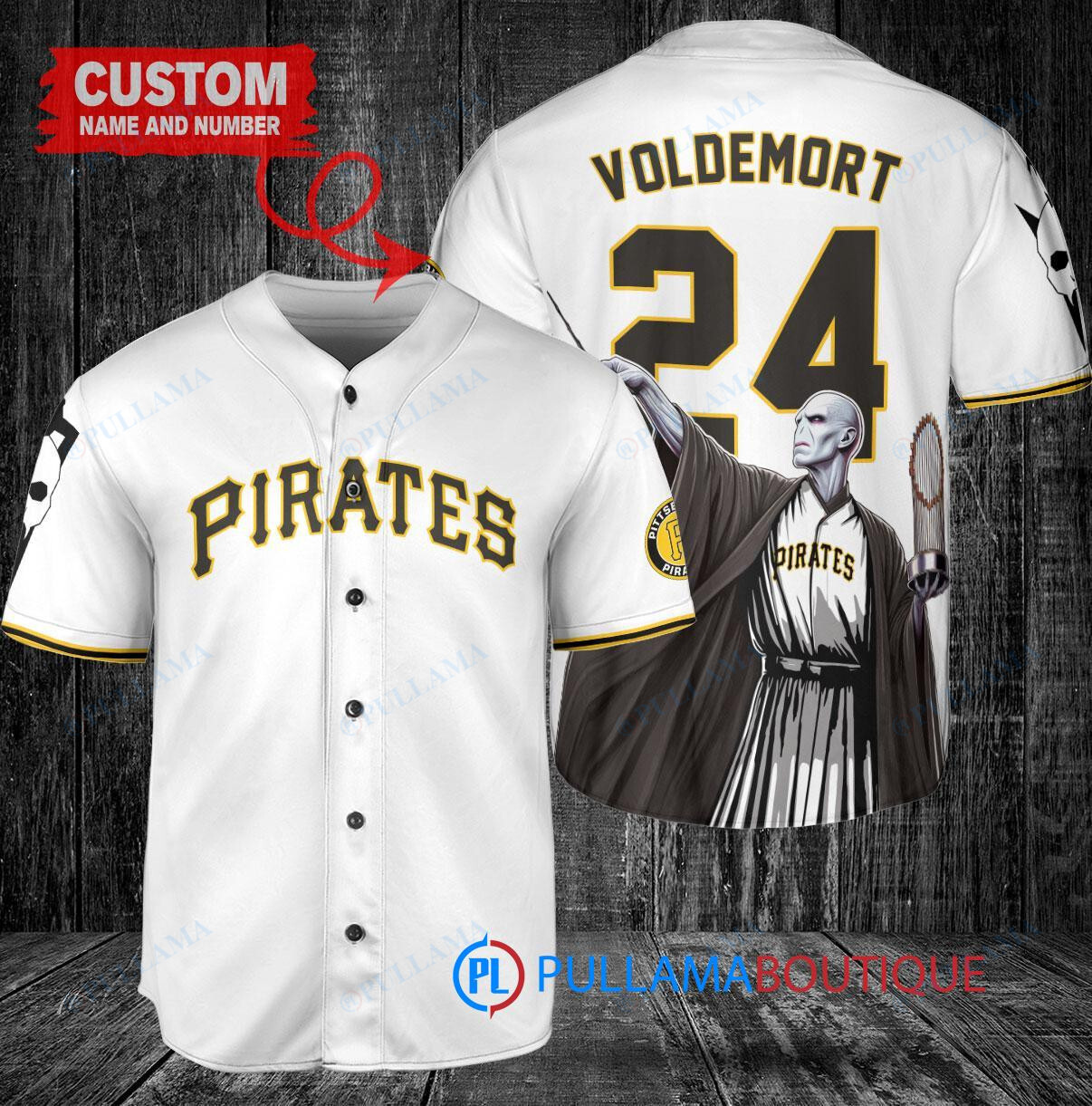 Baltimore Orioles x Lord Voldemort Harry Potter with Trophy Custom Baseball Jersey White