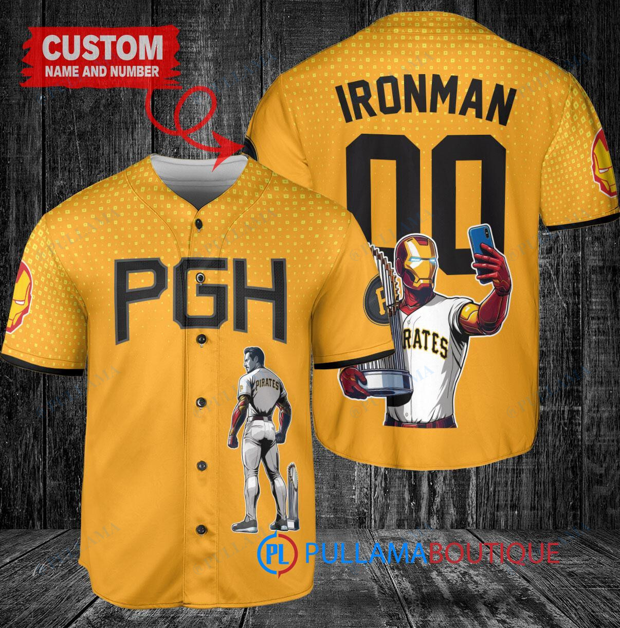 San Diego Padres x Marvel Iron Man Tony Stark with Trophy Custom Baseball Jersey White