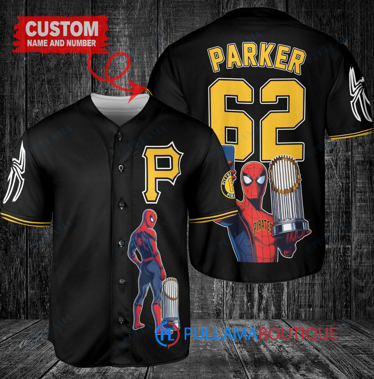 Boston Red Sox x Marvel Spiderman with Trophy Custom Baseball Jersey Red