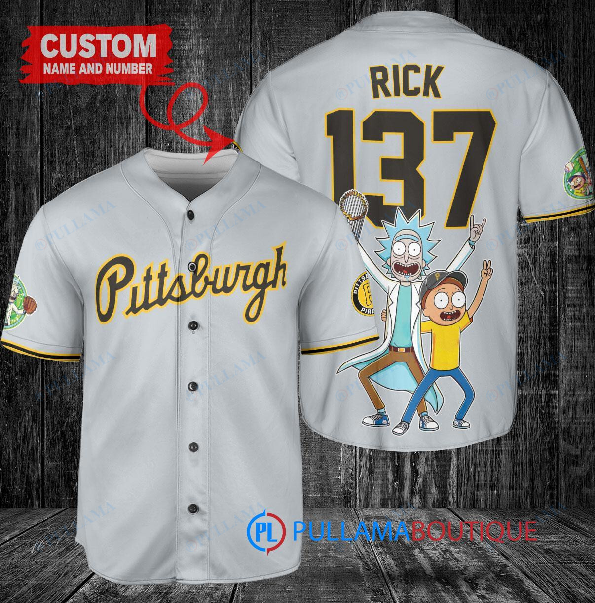 St. Louis Cardinals x Rick and Morty with Trophy Custom Baseball Jersey White