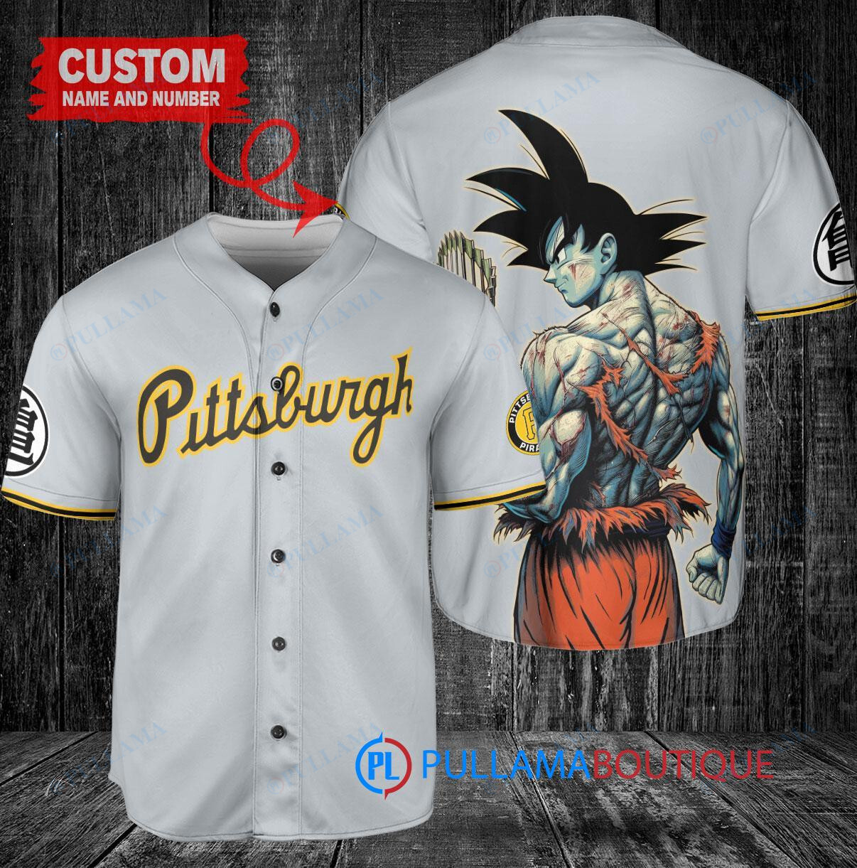 New York Mets x Son Goku Kakarot Super Saiyan Dragon Ball Z with Trophy Baseball Jersey Black