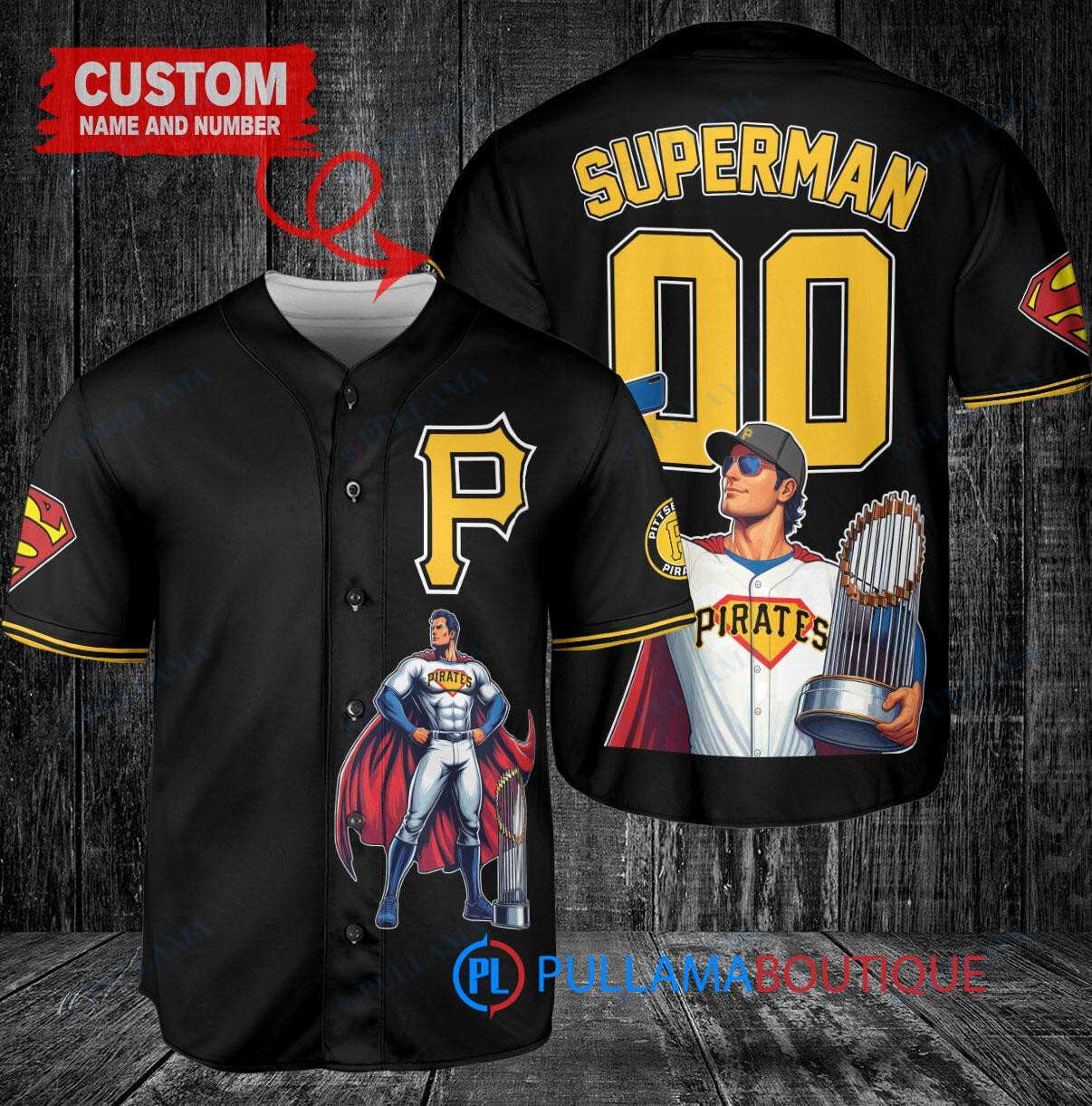 San Diego Padres x Superman DC Comics with Trophy Custom Baseball Jersey White City Connect