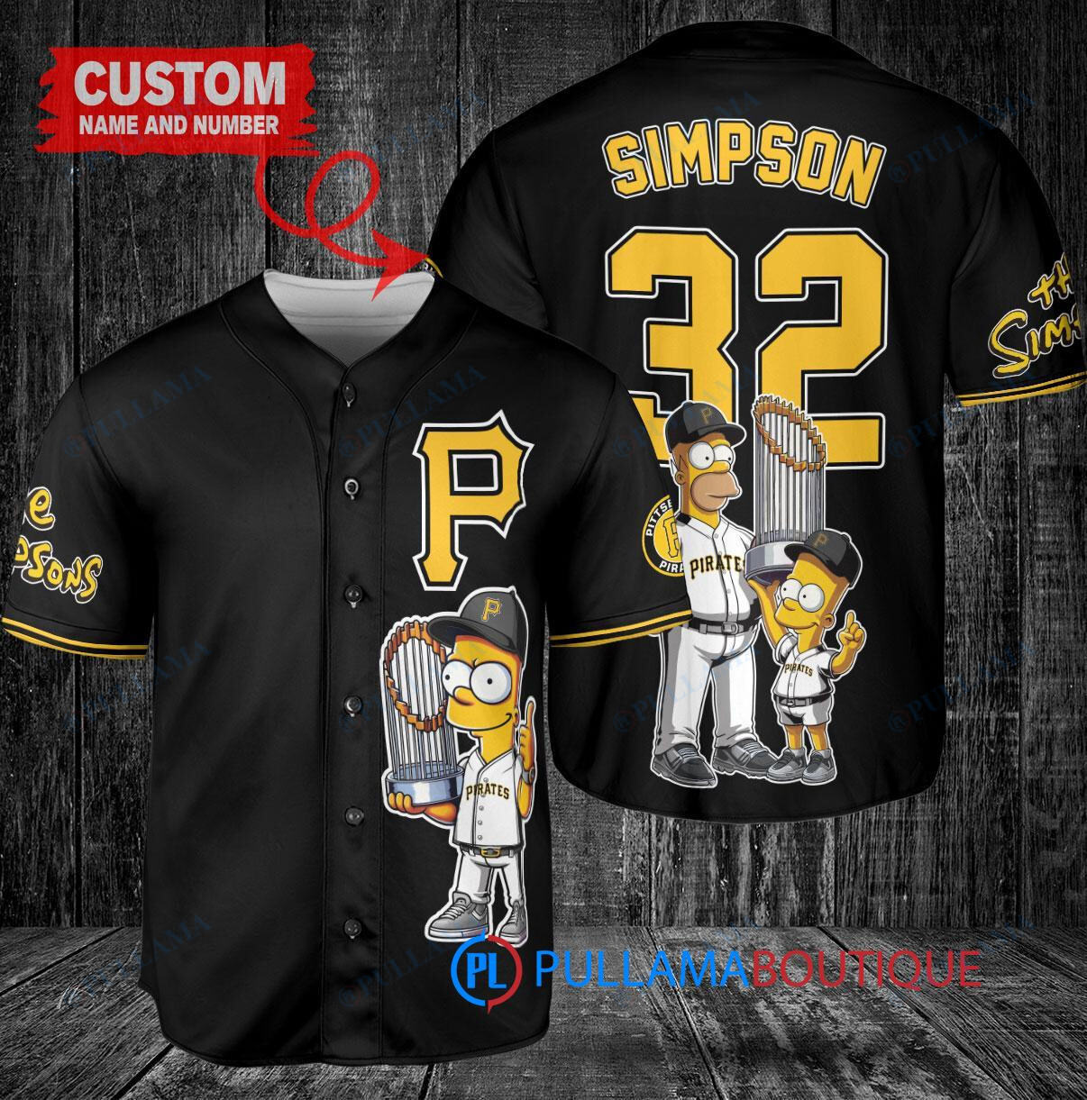 Minnesota Twins x The Simpsons Bart Simpson, Homer Simpson, Lisa Simpson with Trophy Custom Baseball Jersey Navy